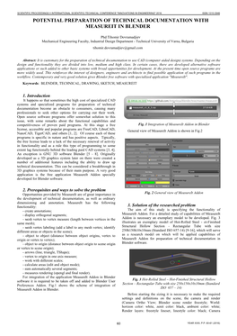 Potential Preparation of Technical Documentation with Measureit in Blender