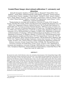 Gemini Planet Imager Observational Calibrations V: Astrometry and Distortion Quinn M