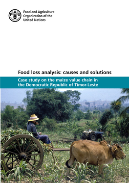 FAO 2018. Food Loss Analysis: Causes and Solutions. Case Study On