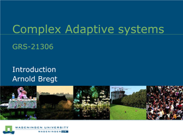 Complex Adaptive Systems