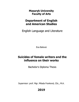 Department of English and American Studies English