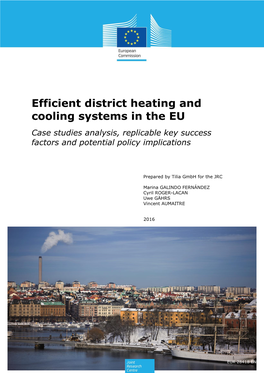Efficient District Heating and Cooling Systems in the EU