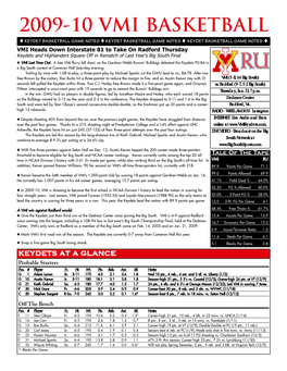 09-10 Bkb Game Notes-Radford.Qxp