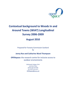 WIAT) Longitudinal Survey 2006‐2009 August 2010