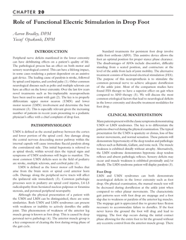 Role of Functional Electric Stimulation in Drop Foot