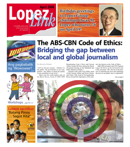 The ABS-CBN Code of Ethics: Bridging the Gap Between Local and Global Journalism