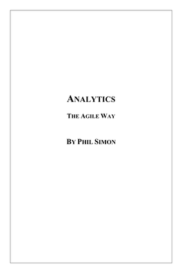 Analytics: the Agile Way Cover Vote Source: Data Generated Via Google Forms