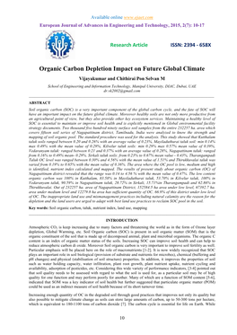 Organic Carbon Depletion Impact on Future Global Climate