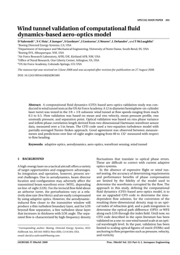 Wind Tunnel Validation of Computational Fluid Dynamics