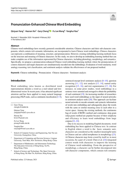 Pronunciation-Enhanced Chinese Word Embedding