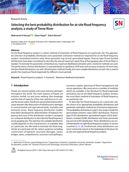 Selecting the Best Probability Distribution for At-Site Flood