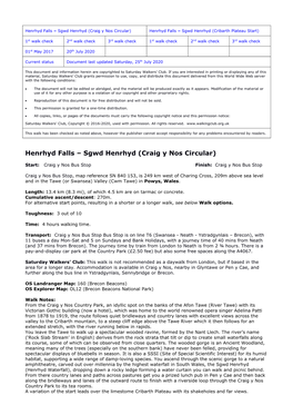 Henrhyd Falls – Sgwd Henrhyd (Craig Y Nos Circular) Henrhyd Falls – Sgwd Henrhyd (Cribarth Plateau Start)