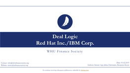 Deal Logic Red Hat Inc./IBM Corp