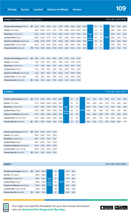 You Might Not Need This Timetable, for up to the Minute Information Why Not Download the Stagecoach Bus App