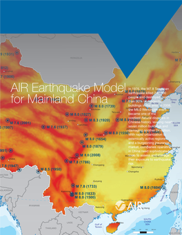 Air Earthquake Model for Mainland China