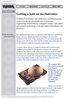 Getting a Hold on Mechatronics