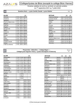 Horaires Lignes Secondaires 2021-2022 VDEF.Pub