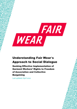 Understanding Fair Wear's Approach to Social Dialogue