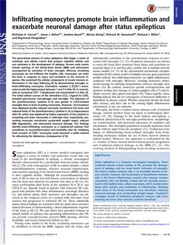 Infiltrating Monocytes Promote Brain Inflammation and Exacerbate