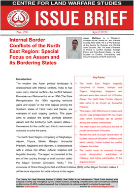 Internal Border Conflicts of the North East Region