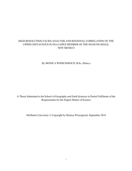 High-Resolution Facies Analysis and Regional Correlation of the Upper Cretaceous Juana Lopez Member of the Mancos Shale, New Mexico