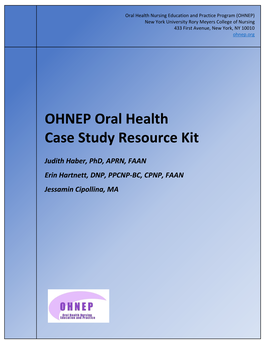 OHNEP Oral Health Case Study Resource