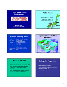 Great Hanshin Earthquake, September 7, 2005