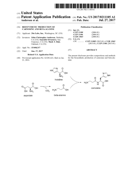 (12) Patent Application Publication (10) Pub. No.: US 2017/0211105 A1 HN S