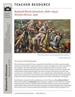 Reginald Marsh's Wooden Horses