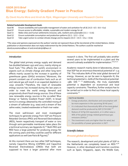 Blue Energy: Salinity Gradient Power in Practice