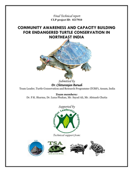 Community Awareness and Capacity Building for Endangered Turtle Conservation in Northeast India