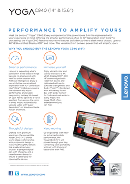 Performance to Amplify Yours C940 (14" & 15.6")