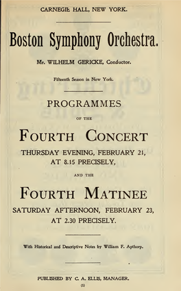 Boston Symphony Orchestra Concert Programs, Season 20,1900