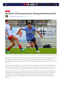 Sky Blue FC 2019 Season Preview: Moving Past Disastrous 2018