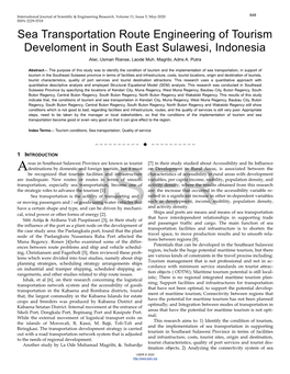 Ijserthat Have Interdependent Relationships in Supporting Trade Sitti Astija & Ardiana Yuli Puspitasari [3], in Their Study of and Passenger Traffic and Cargo