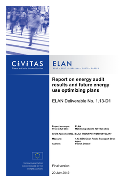 3. Energy Audit of Tram