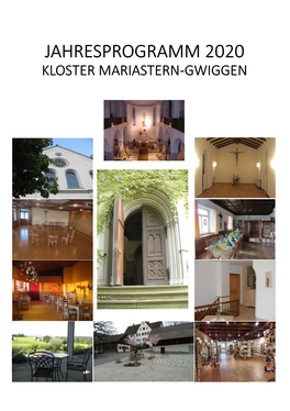 Jahresprogramm 2020 Kloster Mariastern-Gwiggen