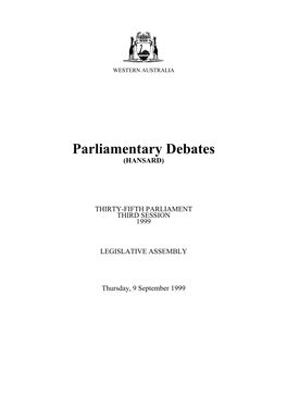 Assembly Thursday, 9 September 1999