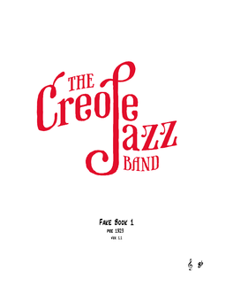 Creole Jazz Band Song Book