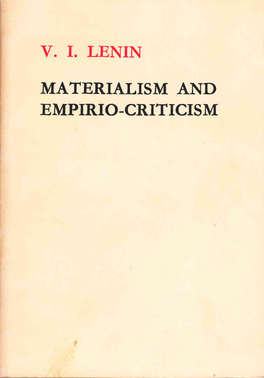 MATERIALISM and EMPIRIO-CRITICISM S.Hrcm;Sqxj