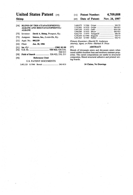 United States Patent (19) 11) Patent Number: 4,709,008 Shimp (45) Date of Patent: Nov