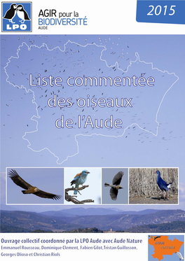 Liste Commentée Des Oiseaux De L'aude Version 1 (Décembre 2015) Format Numérique