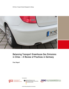 Balancing Transport Greenhouse Gas Emissions in Cities – a Review of Practices in Germany