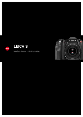 Leica S Medium Format – Minimum Size