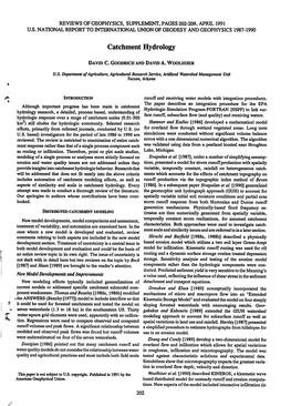 Catchment Hydrology