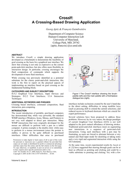 Crossy: a Crossing-Based Drawing Application