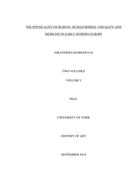 The Physicality of Rubens‟ Human Bodies: Visuality And