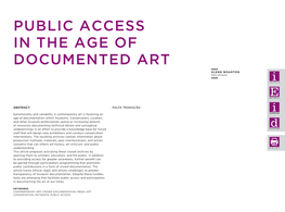 Public Access in the Age of Documented Art