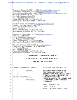 Carson Traveled from California to Hawaii to 20 Make a Corrupt Payment to an Employee of a San Francisco Based Private “Company 21 2” to Secure “Future” Business