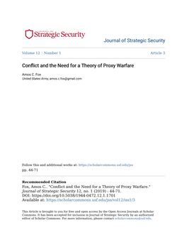 Conflict and the Need for a Theory of Proxy Warfare